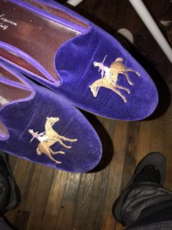 Ralph Lauren Purple Label Crush Velvet Slippers!