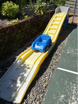 Kid roller coaster and riding car