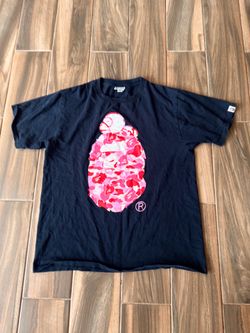 VINTAGE BATHING APE PINK CAMO HEAD T SHIRT