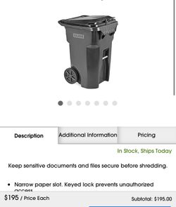 Trash can with wheels