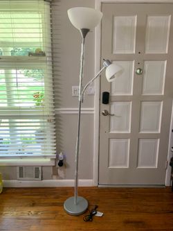 Simple Designs LF2000-BSN Mother-Daughter Floor Lamp with Reading Light,