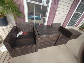 6 Piece Wicker Outdoor Furniture