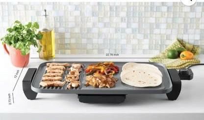 brand new Mainstays Plus 12"x20" Electric Ceramic Griddle, Nonstick, 1500 Watts, Temperature Control