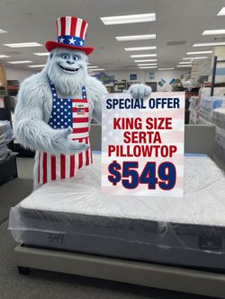 King Serta Pillowtop Mattress