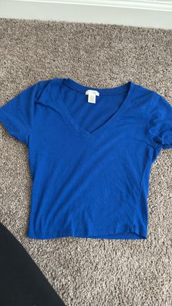 Royal Blue V-Neck Baby Tee