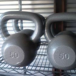 PAIR  OF  50 LB.  KETTLEBELLS
  •  Also  Have  45s 40s 35s 30s 25s 20s 15s 10s  KETTLEBELLS   +  PLATES  •  BARS  •  DUMBBELLS  •  BENCHES 