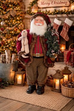 ♥️💚 Rustic Standing Santa Claus💚♥️