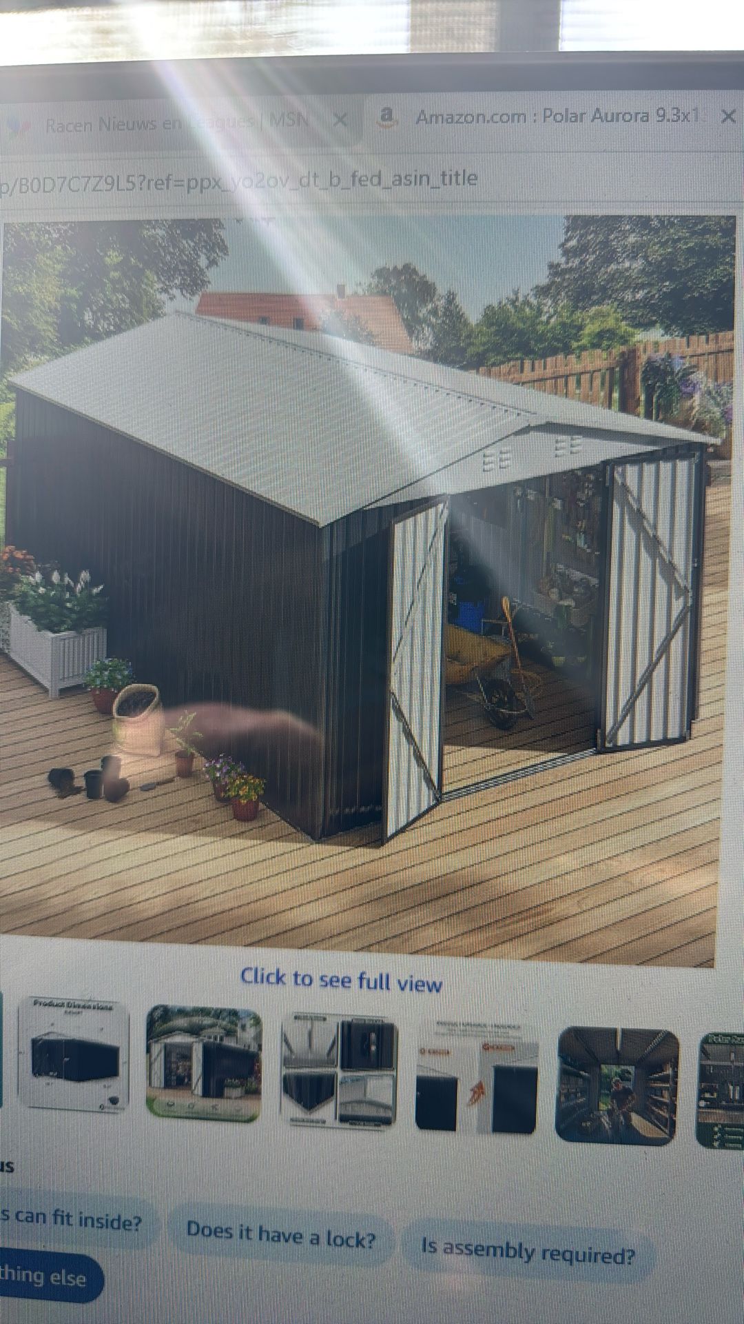 Storage Shed Outdoor 9.3x13.5 FT Metal