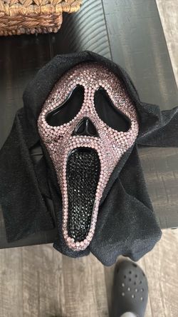 Bling pink  ghost face mask