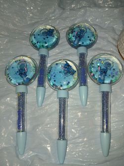 Floating STITCH. Unique Glitter Look Ink Pens