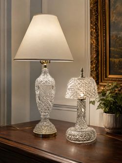 ✨ Vintage Cut Crystal Lamp Bundle – 2 Beautiful Lamps ✨