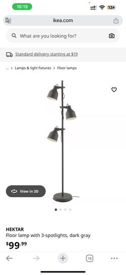 IKEA HEKTAR 3 Spotlight Dark Gray Floor Lamp
