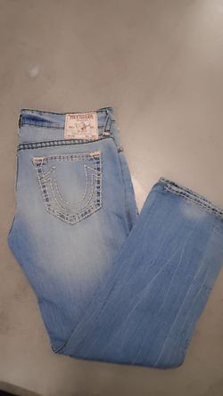 Mens Ricky True Religion Light Wash Denim Jeans