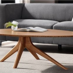 Mid Century Modern “Rosemary” Coffee Table Amber Bamboo