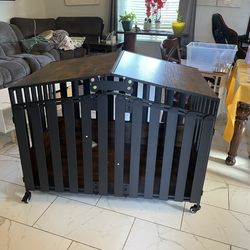 furniture-style dog crate or playpen,