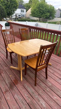 Danish Mid-Century Teak Expandable Dining Table & 3 Chair