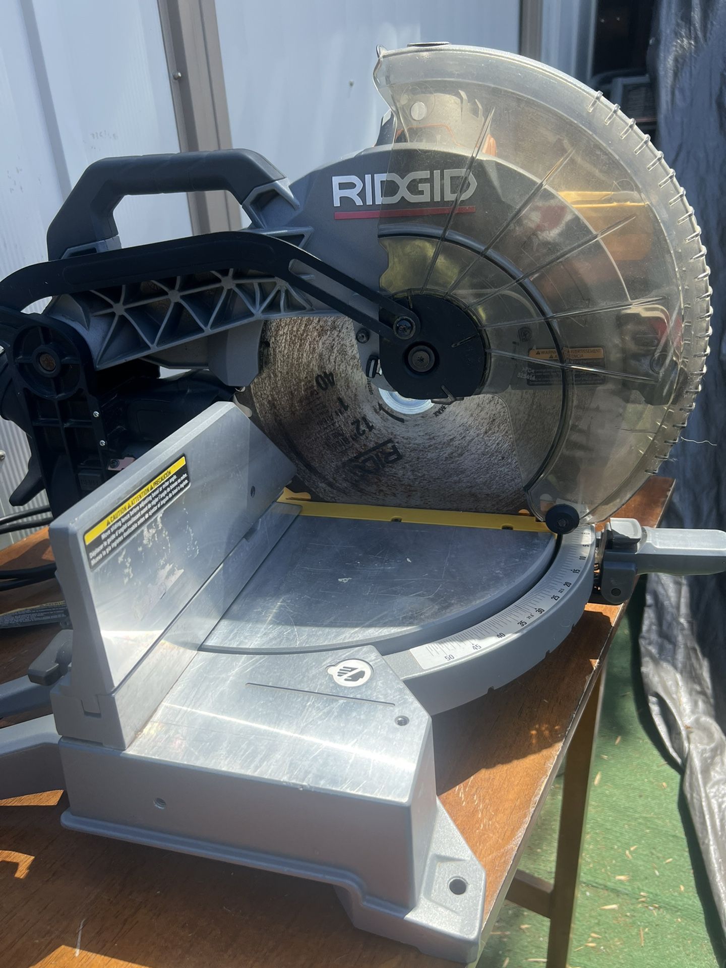 RIDGID 15 Amp Corded 12 Dual Bevel Miter Saw with LED