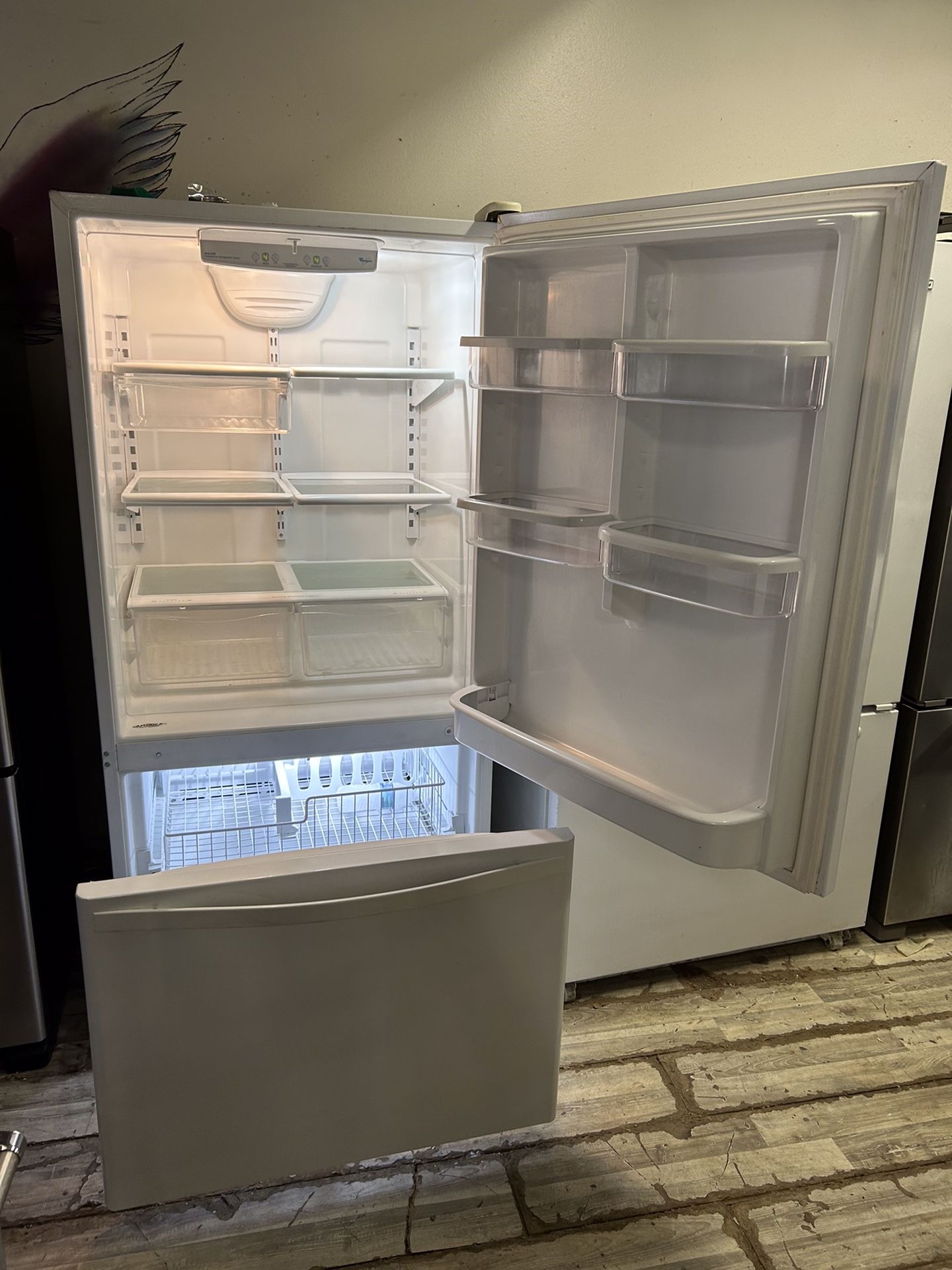 White Whirlpool Refrigerator