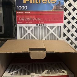 Set of 2: 3M Filtrete MPR 1000 Air Filters (20x20x2) - Brand New