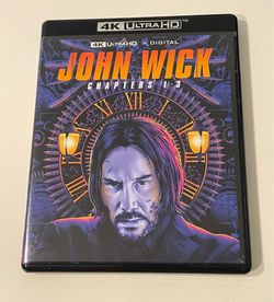 John Wick 4K Ultra HD Blu Ray Collection - Chapters 1-3 (1, 2, 3)