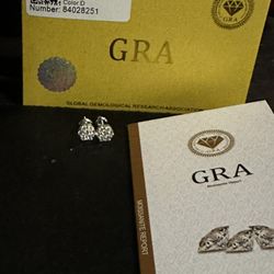 earrings Has The GRA Certificate Moissanite