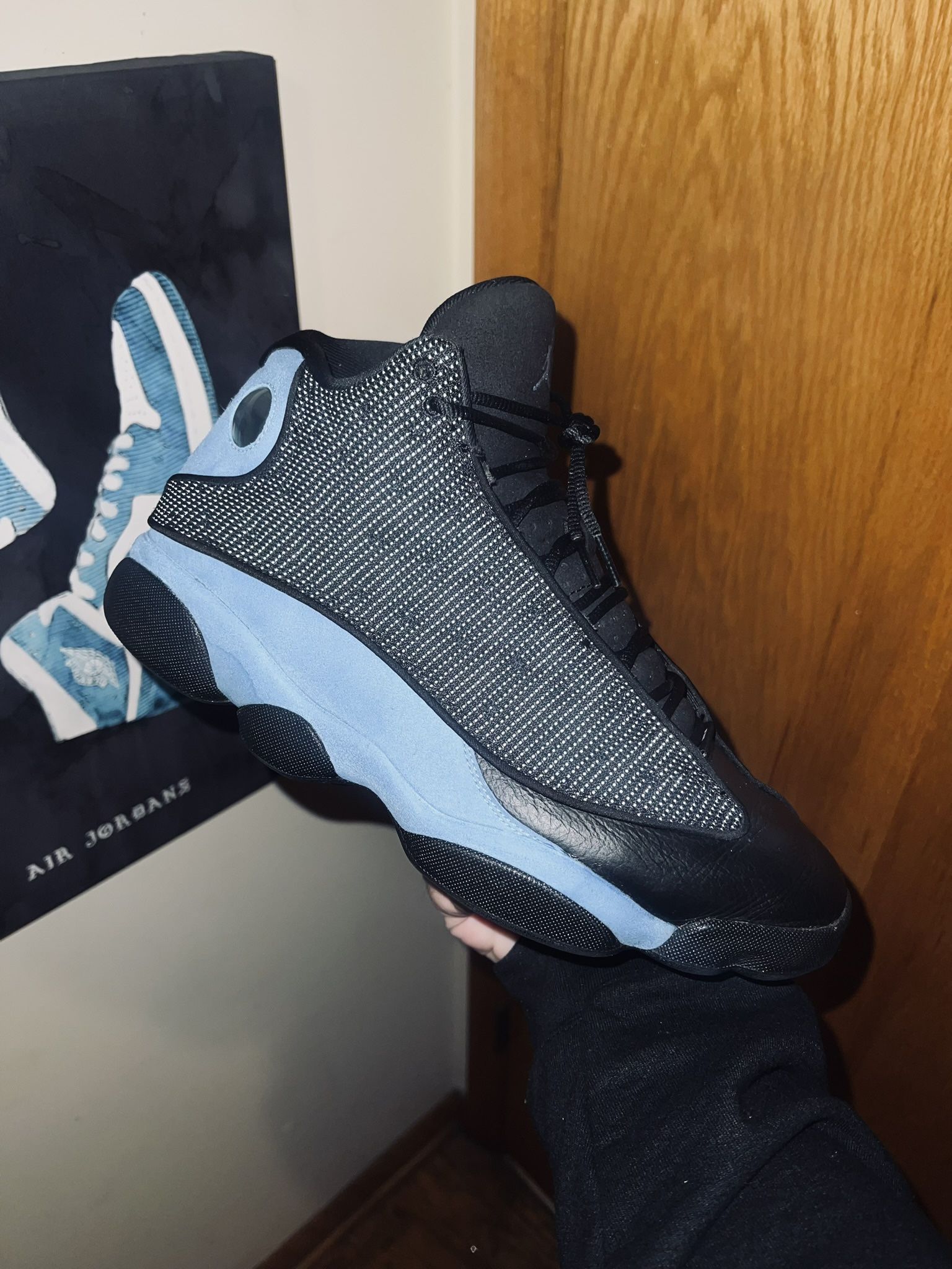 Jordan Retro 13s Blk University Blues 