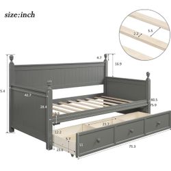 Twin Size Daybed With Drawers