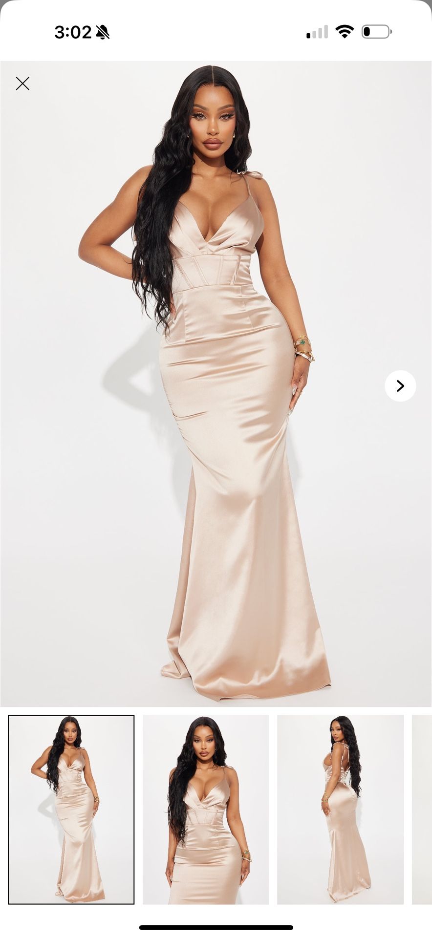 Fashion Novia Gold Dress
