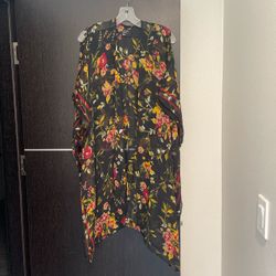 Free Press Black Floral Flowy Swim Coverup 🖤🌸
