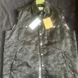 Authentic GG GUCCI VEST SZ L US 