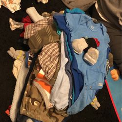 Baby Boy Lot Size 3-9 Months With 3 Pairs Of Socks