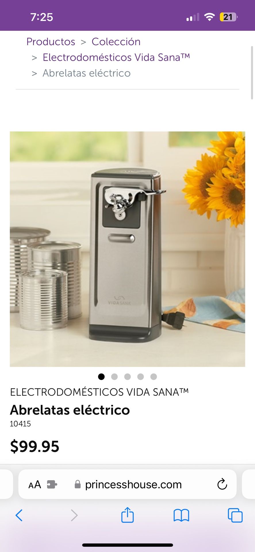 Electric Can Opener- Princess house