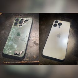 iPhone 13 Pro 14 Pro Max Back Glass Replacement Screen Cracked 15 Pro Max 12 Pro Housing 16 Plus Frame