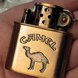 Camel Like New Oil Lighter Vintage Brass Amd Copper 