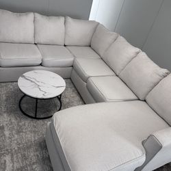 U Shaped Couch White 
