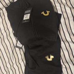 True Religion zip up jacket and joggers set