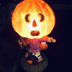 Vintage Pumpkin Lamp  Absolutely Adorable  Works Perfect 