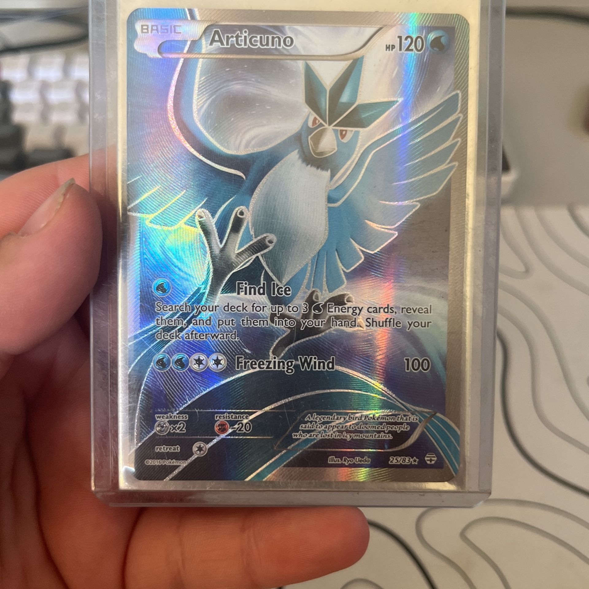 Articuno Full Art Silver Pokemon Card