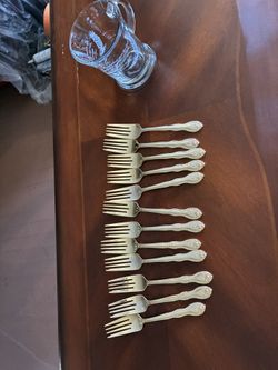 Set Of 12 Golden Forks 15.00