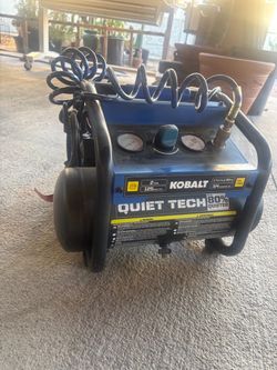 Kobalt Quiet Tech 2 Gal Air Compressor โ Barely Used + Hose