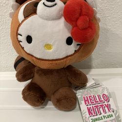 2x New Small Hello Kitty Raccoon Pineapple Plushies