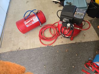 Compressor plus portable air tank