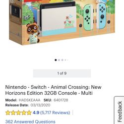 Factory  Seled Nintendo Switch Animal Crossing: New Horizons Edition 32GB Console - Multi