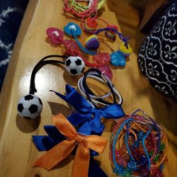 Kids Hair Tie Assortment /4 String Bracelets 