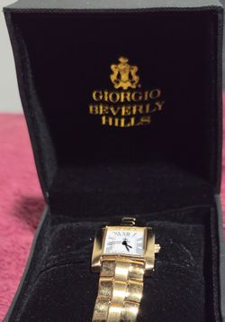 Giorgio Beverly Hills Women's Gold-Tone Tank Watch