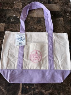 Trader Joe’s Large lavender tote bag