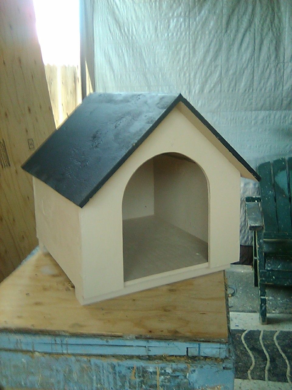 New wood dog house