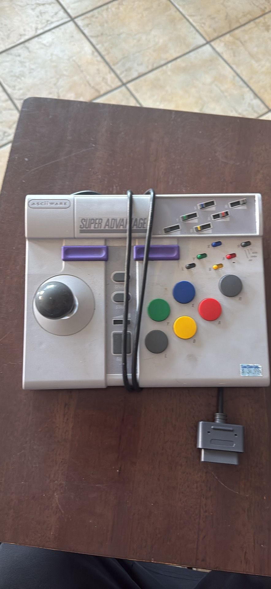 Super Nintendo SNES Asciiware Super Advantage Arcade Controller (Model 4910)