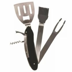 ☆Brand NEW ☆ 5 in 1 BBQ Multi Tool ☆ spatula fork marinade brush corkscrew bottle opener ☆ Barbecue Grill  Propane Charcoal Mesquite Gas Burner Stove
