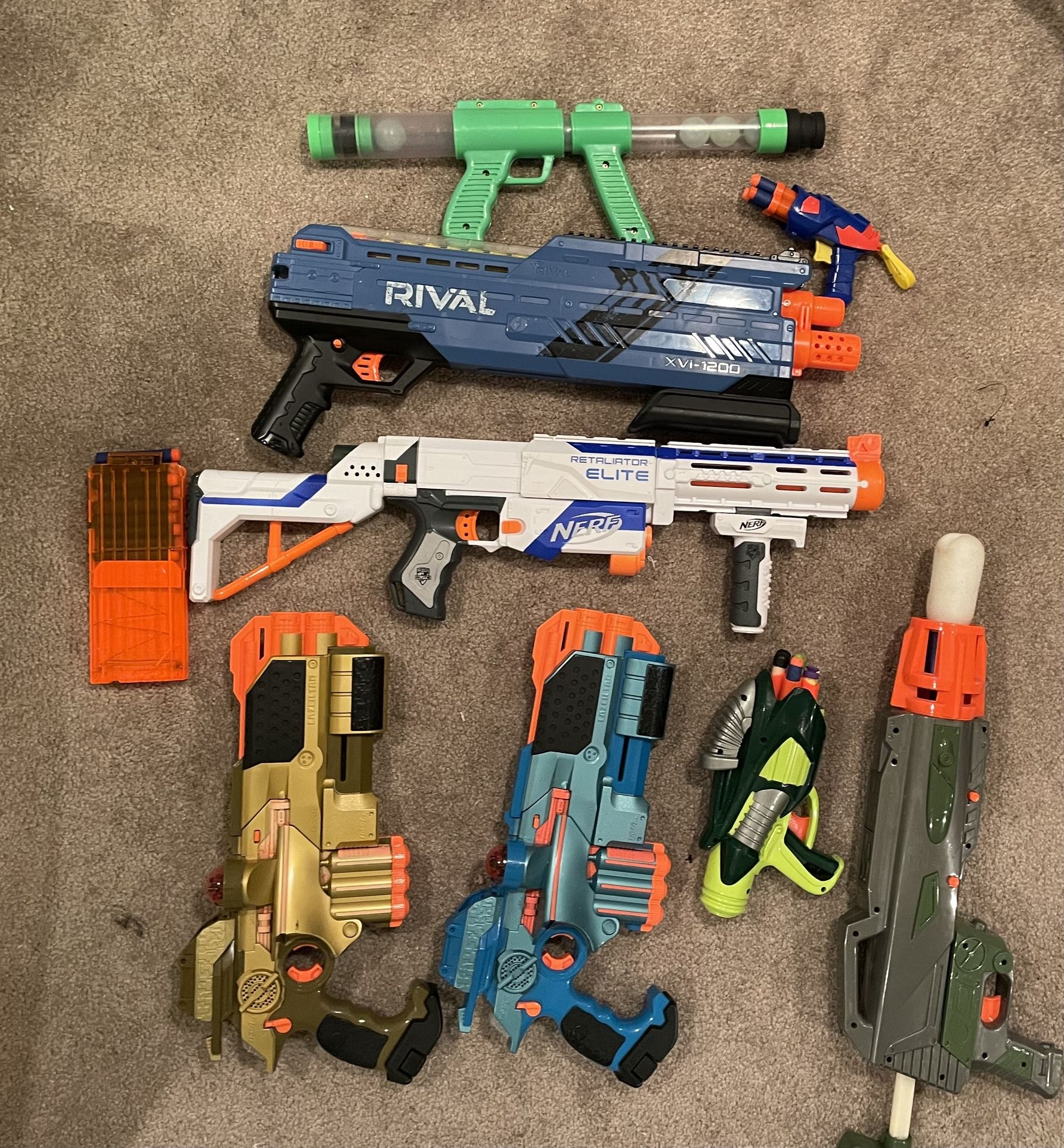 Nerf Gun Lot With 2 Lazer Tag guns Too